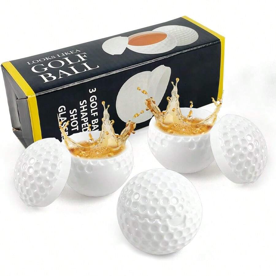 Plastic Golf Ball Shaped Water Bottle - Individually Packaged, Reusable, Moon Pattern Golf Ball Design, Ideal Gift For Golf Enthusiasts