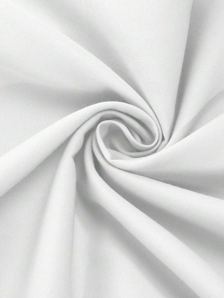 1pc Solid Color Polyester Fabric By The Yard, Clothing Lining Handmade DIY Sewing Fabric - White - View 1