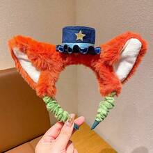 Disney 1/2pcs Student Girl Hair Clip Rabbit Police Officer Headpiece Little Girl Zootopia Rabbit Ears Bow Hair Clip Hair Accessory Exquisite - B - View 2
