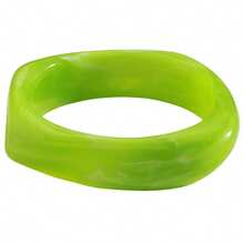 1/4pcs Minimalist Versatile Exaggerated Thick Colorful Resin Bangle Bracelet Set, Stackable, Elegant, Suitable For Daily Wear - Multicolor - View 7