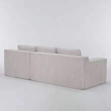 Corduroy Modular L Shaped Sectional Sofa Luxury Floor Couch Set Upholstered Indoor Furniture Foam-Filled Compressed Sofa For Living Room Bedroom BEIGE - Beige1 - View 8