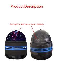 1 Peça Luz Noturna Estrelada de OVNI LED, Lâmpada de Projeção para Dormir, Luz Ambiente de Projeção de 7 Cores para Decoração de Casa, Sala de Estar, Decoração de Feriado, Decoração de Parede, Acampamento, Presente de Aniversário - projeção do céu estrelado - Visão 8