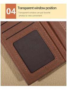 Vintage Solid Color Short Wallet, Portable Bifold Coin Purse, Women's Credit Card Holder - White - View 9