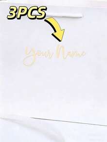 1/3/5pcs Custom Name Decal Stickers, Personalized Name Labels, Waterproof Removable Stickers, Great For Wedding Decorations, Bachelorette Party Favors, Graduation Gifts, Bridal Shower, Birthday, Bridesmaid Gift Bags, Gift Boxes, Customizable Decals. - Multicolor - View 14