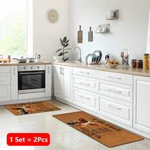 1pc, Home Decor, Funny Cow Pattern Print, Linen Kitchen Rug, Kitchen Mat, Floor Mat, Bathroom Mat, Door Mat, 3D Print Rectangular, Suitable For Living Room, Bedroom, Hallway, Bathroom, Laundry Room - Polyester Rug, Suitable For Indoor And Outdoor Home Decor - Multicolor - View 15