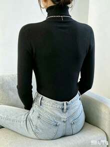 Women Sweaters - Black - View 2