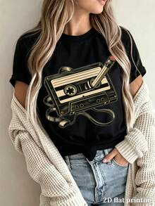 Women T-Shirts - Black - View 6