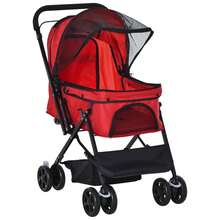 Oxford Red Dog Stroller, 76.5 X 52 X 95 Cm, For Small Dogs And Cats. - 紅色 - 查看 8