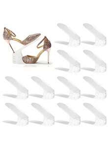 1/3/5/8PCS Shoe Rack, Shoe Slot Storage Rack, Adjustable Shoe Rack, Space-Saving, Double-Layer Shoe Rack, Shoe Cabinet Storage Rack, Sturdy Support For High Heels And Sneakers, Create A Neat And Fashionable Shoe Cabinet, Stackable Shoe Boxes, Shoe Box Stacking Rack, Shoe Rack Storage Rack, Space-Saving Shoe Rack, Shoe Cabinet, Shoe Cabinet - Multicolor - View 11