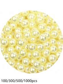 100/300/1000顆塑膠人工珍珠,彩色、圓形、直孔、散珠,3/4/6/8/10mm,適用於自製手鍊、耳環和項鍊 - 霧霾藍 - 查看 26