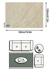 1pc Rug/Carpet/Area Rug/Bath Mat/Door Mat, French Chic Minimalist Modern Abstract Line Grid Pattern, High-End, Suitable For Bathroom, Kitchen, Entryway, Hallway, Bedside, Living Room, Bedroom, All Season Washable Soft Faux Wool Carpet, Home Decor - P - View 25
