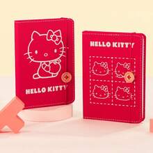 Sanrio Hello Kitty A6 Notebook, Cute Fabric Cover Tie-Up Student Portable Memo Pad - Multicolor - View 2