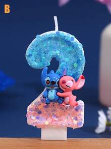 Stickey Double-Spelling Powder Blue Candle, For Festive Parties, Party Small Gifts. - Multicolor - View 3