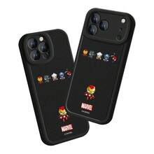 Miniso 漫威黑豹蜘蛛人鋼鐵人美國隊長雷神手機殼適用於iphone17promax/17pro/air/16promax/15plus/14/13/ip17/15pro/12pro/11/16plus防摔防刮保護套相容apple - 黑色 - 查看 4