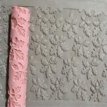 Oak Tree Acorn & Branch Pattern Clay Relief Texture Roller – DIY Pottery Craft Rolling Pin Tool For Polymer Clay, Ceramic Art, Fondant, Cookie Dough, Soft Clay Embossing,Deep Impression, Easy Clean – Ideal For Beginners & Professional Potters - Oak Branches Pink - View 2