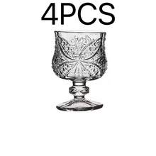 12/6/4/2/1pc Diamond/Butterfly Pattern 40ML Stemmed Glass Cups, Transparent & Refractive, High-Aesthetic Mini One-Sip Teacups, Tall Stem Design Prevents Overdrinking - Clear - View 15