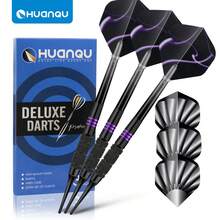 HUANQU 16g Steel Tip Darts Set 3pcs Professional Competition Practice Darts With Spare Shafts, PET Flights, Replacement Tips And Storage Box Compatible With Dartboard For Beginners And Professional Players Home Entertainment Party Holiday Gift - Multicolor - View 9