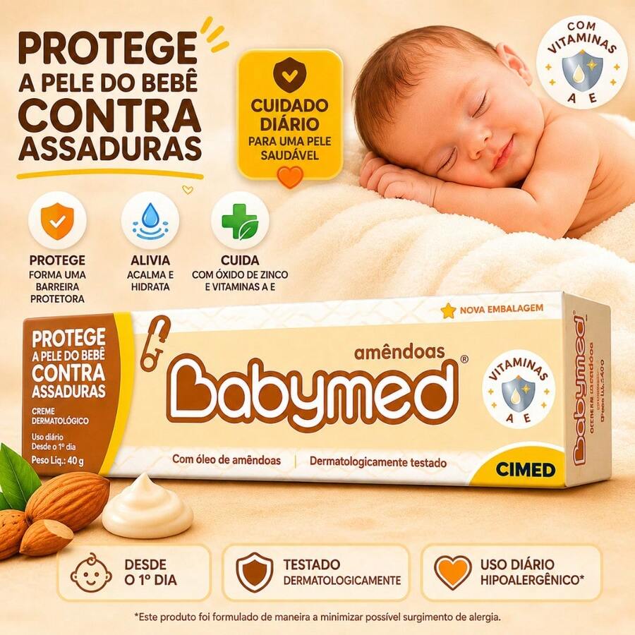 Cimed Baby Ointment 40g With Almond Oil – Protection And Hydration For Diaper Rash - Màu nâu  Mocha - Xem 1