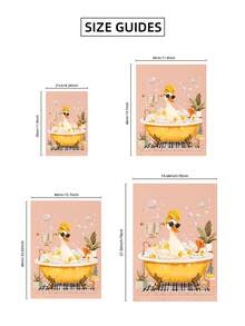 1pc Frameless Bathroom Wall Art Bathtub  Pattern Toilet Print Digital Download Poster Aesthetic Apartment Dorm Decor Back To School Funky Posters Dorm Essentials - Bathroom - View 8