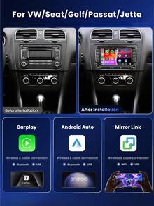 7-Inch Car Radio Suitable For Golf MK5 MK6, Jetta, Beetle, Passat, Sharan, Tiguan, Touran, Seat Polo, Supports Wireless CarPlay And Android Auto, Touchscreen With FM/AM Radio - MP5 - View 4