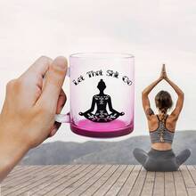 Let That Go - Funny Glass Coffee Mugs Woman - Meditation, Relaxation, Inspirational, Motivational Yoga Gifts Women - Self Love Sarcastic Novelty Mug Her - Retirement - Deja ir esa (Let That  Go) - Ver 2