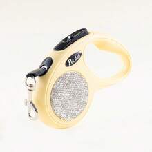 1pc Exquisite Sparkling Rhinestone Automatic Retractable Dog Leash, Suitable For Small And Large Dogs, 10ft Durable Pet Supplies Dog Harness With Ergonomic Handle And Key Clip, Dog Training, Outdoor Camping Portable Use, Pet Walking Leash, Travel Vacation Daily Commute Essential, Wedding Birthday Party Holiday Gift, Rhinestone Decorated Artwork, Gift For Dogs - Multicolor - View 15