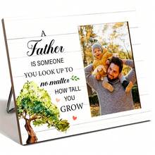 Father's Day Gift: Wooden Photo Frame - Perfect For Dad's Desk Or Bookshelf - A - View 1