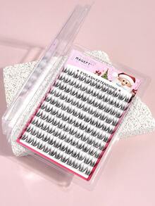 MAANGE 120pcs Natural Cartoon Style Cluster False Eyelashes, Cartoon Tapered End Design, Easy To Apply, Ideal Gift For Women - D - View 4
