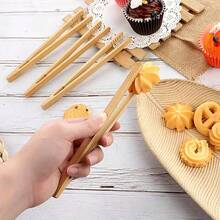 1/3/5/10 Buah Penjepit Roti Bambu yang Dapat Digunakan Kembali - Penjepit Masak Kayu 7 Inci yang Dapat Digunakan Kembali - Peralatan Dapur Ideal, Cocok untuk Keju, Daging Asap, Muffin, Roti Buah - MultiWarna - View 6