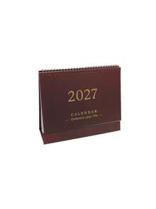 1PC Large 2027 Retro Desktop Calendar, Stylish Home Decoration,Compact Vertical Flip Design, Durable Metal Ring Binding, Clear Monthly Layout - Single Piece - View 17
