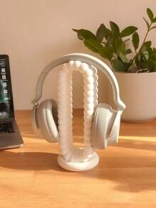 3D Printed Bone Wave Design Headphone Stand | Compatible With All Over-Ear Headphones, Stable And Anti-Slip, Fun Desktop Decor | Gaming/Home Office Universal, Creative Gift For Gamers - Bone-shaped Wave-shaped Headphone Stand - View 5