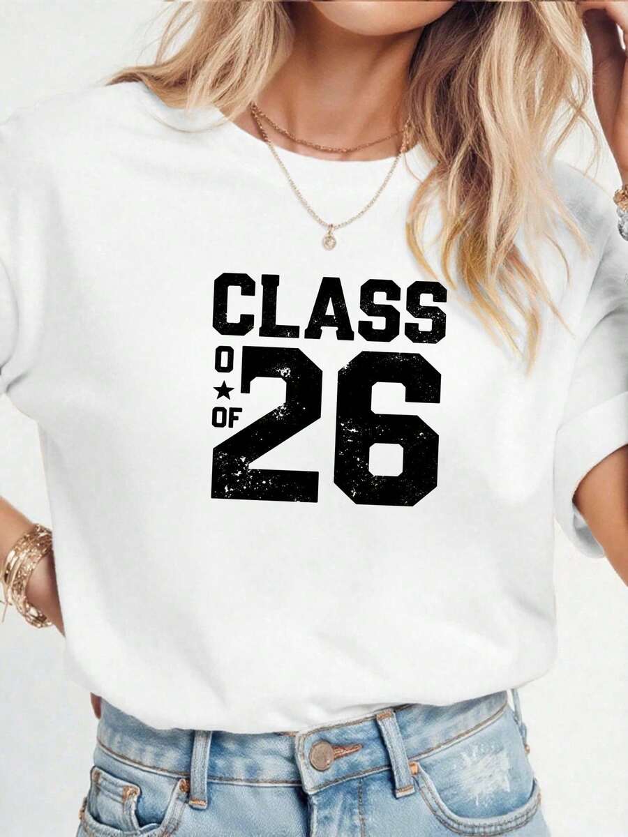 Graduation T-Shirt Class Of 2026, Fun Gift For Senior Students-1 - White 5 - View 1