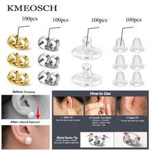 KMEOSCH 4款耳環後扣替換裝–低敏矽膠耳環後扣，適用於耳釘，隱形安全柔軟，適合敏感耳(40/80/100/200入) - 套裝耳堵 - 查看 11
