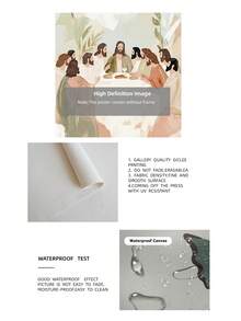 1 Stück rahmenloses minimalistisches Das letzte Abendmahl Leinwand Wandkunst - Renaissance christliches religiöses Poster, Vintage Dekoration für Schlafzimmer, Wohnheim, Wohnung, Wohnzimmer, Home Office, Klassenzimmer, Raumdekoration Schlafzimmer, Dekoration Schlafzimmer, Wandkunst, beste Geschenkwahl - Das letzte Abendmahl - Übersicht 9