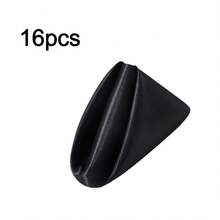 8/10/16pcs Satin Napkin 30*30cm/11.8*11.8inch Classic Solid Color Design Elegant Perfect For Daily Home Dining Holiday Celebrations Birthday Parties Wedding Receptions Bridal Banquets - Black - View 6