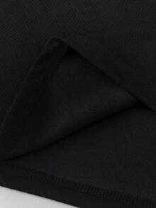Man002zd Black T-Shirt With Motorcycle Design - Black - View 6