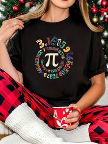 Pi Day T-Shirt – Pi Number 3.14. For Math Teachers. - 黑色 - 查看 1