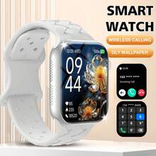 Reloj inteligente con pantalla táctil HD de 2,01" - Llamadas inalámbricas, cámara, control de música | Android/iOS, estilo unisex, esfera personalizable, alarma y alertas de llamadas/mensajes - Multicolor - Ver 12
