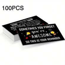 10/50/100pcs Inspirational Thank You Cards, 3x2.1 Inch, Mini Thank You Cards For Healthcare Professionals, Doctors, Nurses, Volunteers, Employees - "You Are Braver Than You Believe, Stronger Than You Seem, And Smarter Than You Think" With Heart And Trophy Design - View 14