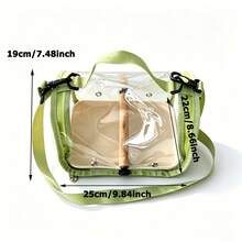 1pc Portable Bird Carrier Bag, 3-Sided Breathable Mesh, Wooden Perch, Tray, Customizable Combination, Suitable For Outdoor Activities, Hiking, Perfect For Parrots, Small Birds, Small Rabbits, Pigeons, Hamsters - Multicolor - View 2