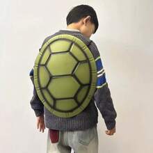 1pc EVA Turtle Shell Cosplay Prop, Realistic Embossed Turtle Pattern Fake Shell, Performance Costume Accessory, Fake Pectoral And Abdominal Muscles - Multicolor - View 7