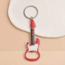 1/2/3pcs Guitar Shaped Keychain Men's Key Ring Car Key Chain Pendant, Ideal Gift Choice - Multicolor - View 5