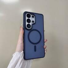 360° 全方位保護半透明磁吸手機殼，相容 S25 FE A57 A37 A17 A07，支援無線充電，A56 A36 A26 A16 A06 S26 Ultra S25 Ultra 防震保護殼 - 藍色 - 查看 8