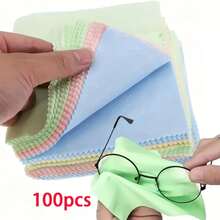 10/50/100pcs Reusable Microfiber Cleaning Cloths For Glasses, Camera Lenses & Smartphone Screens - Thick Soft Unscented Wipes, Scratch-Free, Random Colors, Glasses Cleaner - Multicolor - View 9
