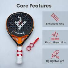 Paddle Tennis Racket Accessories Set - 4 Shock Absorbing Inserts + 2 Anti-Slip Grip Rings, Premium Silicone Material, For Vibration Absorption, Joint Protection And Enhanced Control - Multicolor - View 6