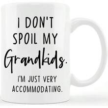 Taza de caf con texto en ingls inchI Don'' Spoil My Grandkids Madre Day Gag regalo abuelo de hija, hija, hijo, nieto, nietos, nietos, nietos, regalo de cumpleaos para abuelos Mimi Nana Gigi - blanco - Ver 1