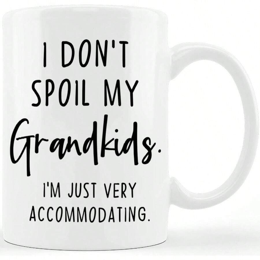 Taza de caf con texto en ingls inchI Don'' Spoil My Grandkids Madre Day Gag regalo abuelo de hija, hija, hijo, nieto, nietos, nietos, nietos, regalo de cumpleaos para abuelos Mimi Nana Gigi - blanco - Ver 1