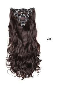7pcs Clip-In Hair Extensions, 22 Inch Wavy Hair Pieces, Women's Volumizing Hair Extensions, Suitable For Daily Wear, Party, Wedding And Festival, Halloween - Multicolor - View 11