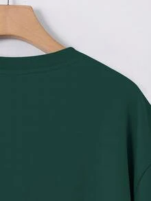 Camiseta de hombre de algodón, estilo Y2K, personalizada y a la moda, cómoda y holgada, de manga corta, estilo-hop urbano, ropa casual americana para el día a día, transpirable, equ - Negro - Ver 10