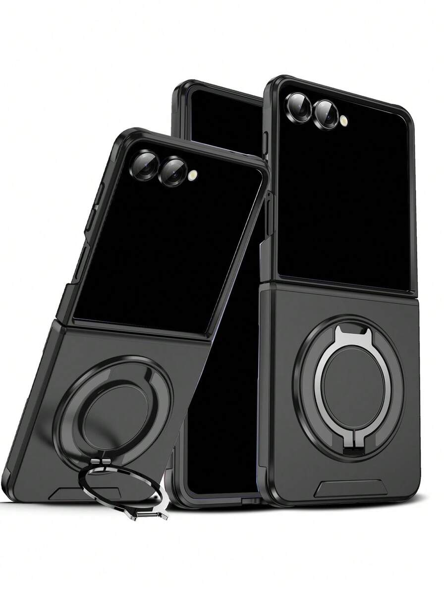 防震磁吸 360 度旋轉支架保護殼，適用於 Galaxy Z Flip 7 Z Flip 6 5G，附環形支架防摔保護套
